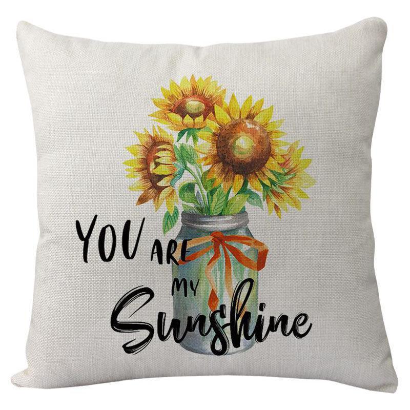 Kissenbezug Nordisch Ins Kissen Sommer Gelb Zitrone Quadratischer Druck Kissenbezug Kissen