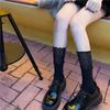 Lolita Stockings Woman Solid Color Lace Cute Lolita Thigh High Thick Warm Stockings Autumn/Winter White Long Leg Socks for Women