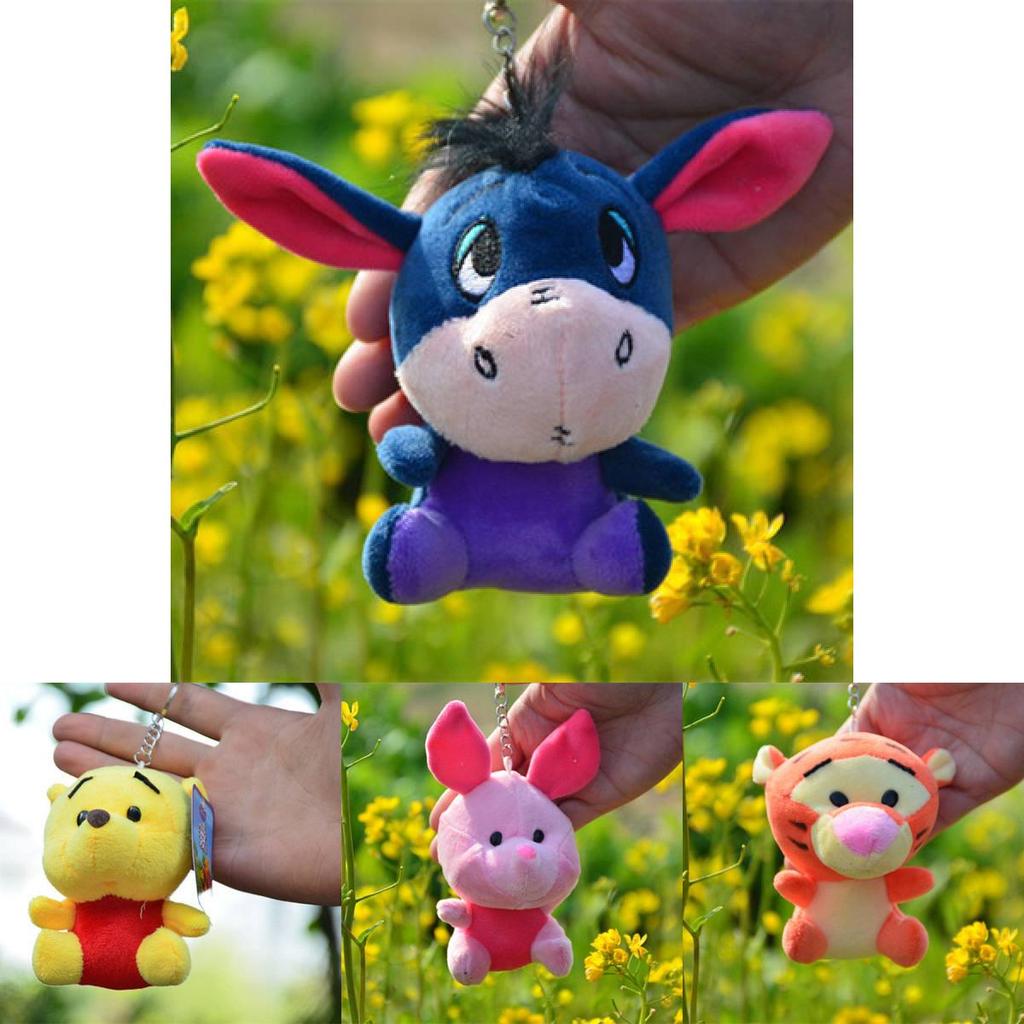 Adorable Cartoon Winnie The Pooh Keychain Plush Toy For Backpacks And Bags