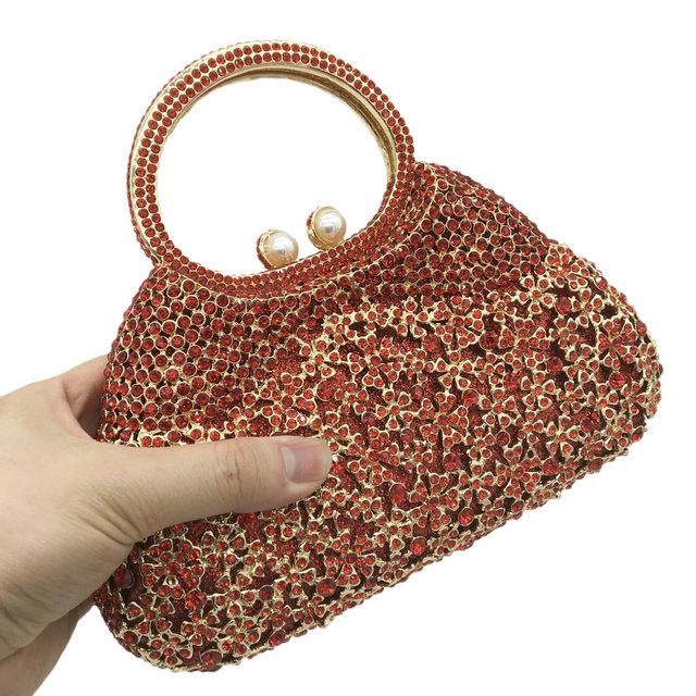 

Boutique De FGG Elegant Silver Crystal Clutch Bags for Women Formal Party Totes Handbags Bridal Wedding Rhinestone Purses Bag Big Size