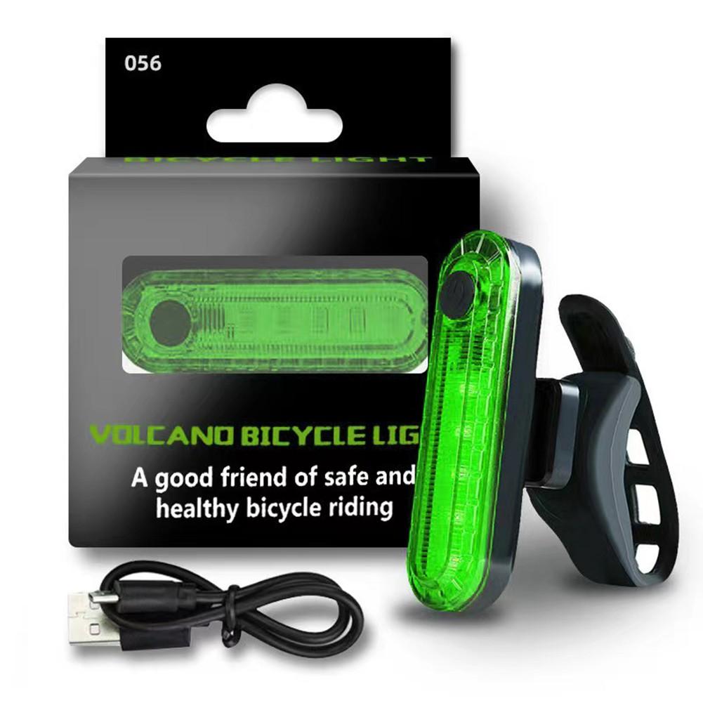 Bicycle Safety Light Tail Light With Modes USB Rechargeable Bike Light Green light