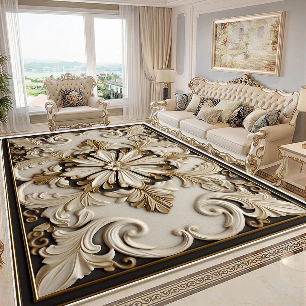 Flower 3D Carpet for Bedroom Home Decor Large Area Living Room Soft Rug Kitchen Anti-Slip Lounge Bathroom Corridor Mat Decorate