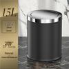 Stainless Steel Swing Lid Trash Can for Home and Kitchen, Light Luxury Design for Bathroom and Living Room.