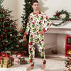 Christmas Print Cute Family Set Pajamas, Home Clothes, Family Set Long Sleeve Top Pants Set