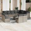 VidaXL Garden Lounge Set with Cushions 13 Pcs Grey Wicker 3218480