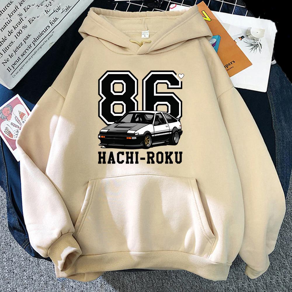 Initial D mikiny Pánské AE86 Hachiroku Car Design Hot Anime Mikina s kapucí Fujiwara Tofu Oblečení Novinka Pulovry Velké velikosti Mikiny Pánské