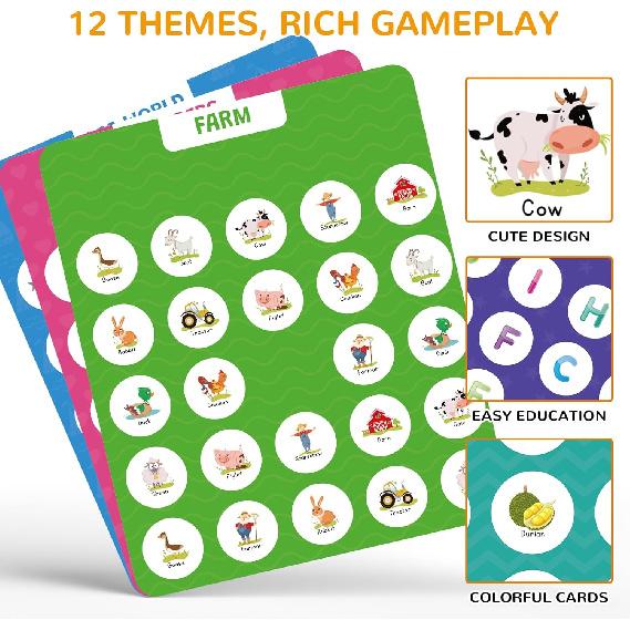 Matching Memory Game for Kids Age 3 4 5 6 7 8 Year Old, Travel Toy for Boys Girls, Wooden Board Game, Road Trip Essentials for Toddler,