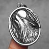 Full Moon Wolf Compass Men Necklaces Stainless Steel Pendant Chain Women Punk Fashion Jewelry New In Accessories Gifts