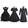 The Addams Family Wednesday Black Dress Cosplay Costume for Children & Adults