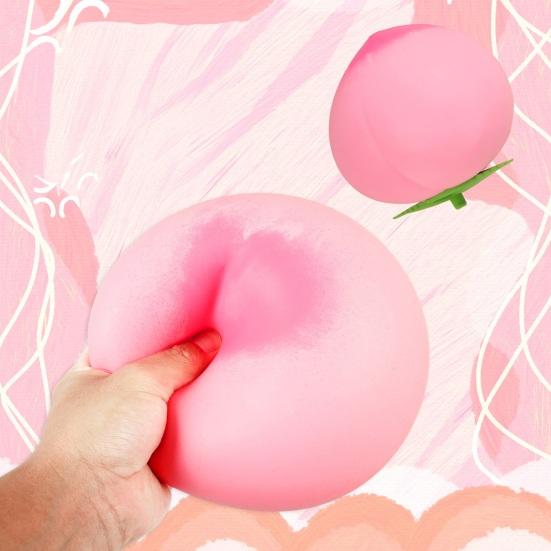 Adult Hand Stress Toy Fake Fruit Relief Toy, Peach Pineapple Strawberry Squeeze Giant Sensory Fidget for Home Office School