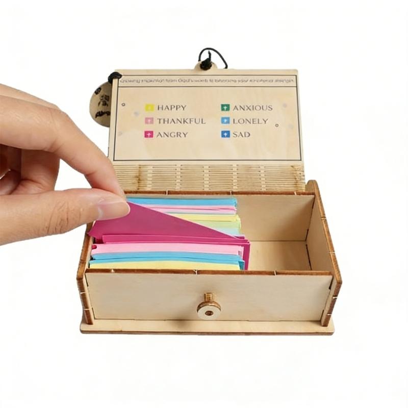 Multifunctional Wooden Storage Box Organiser For Notes Stationery And Home Decoration Inspirational Gift