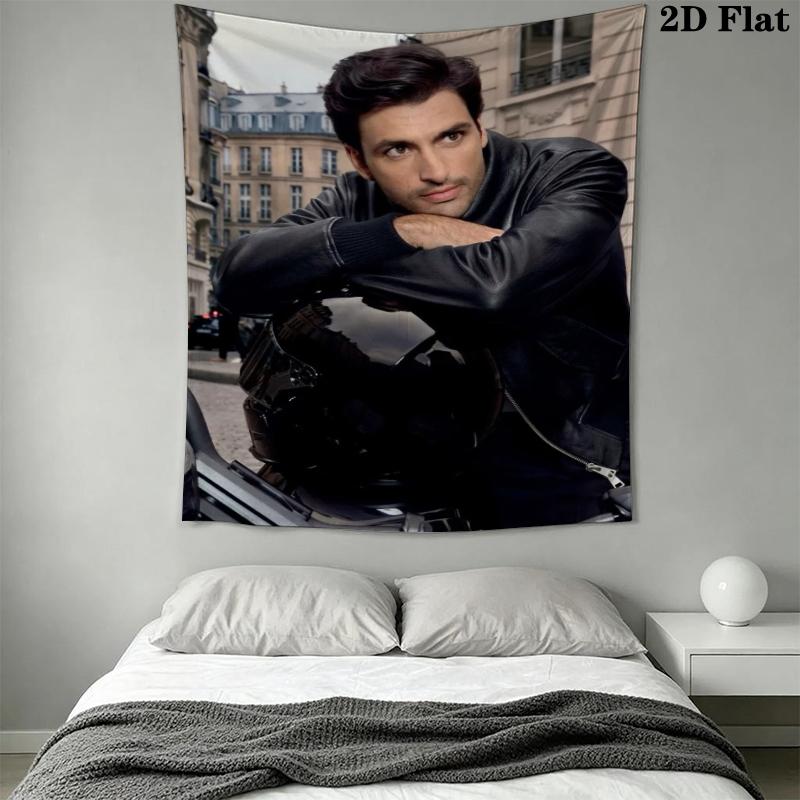Carlos Sainz Wall Tapestry Aesthetic Wall Hanging Printed Fabric Blanket Decorative Tapestries for Bedroom Living Room Home Decor
