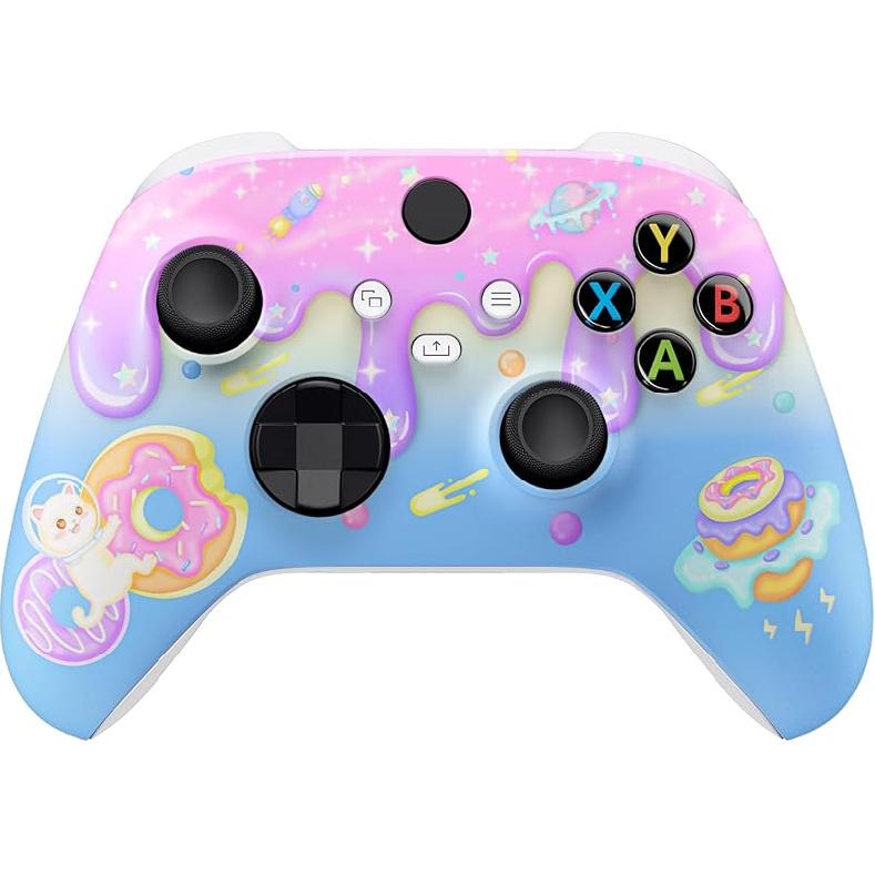 eXtremeRate Replacement Shell for Xbox Series X|S Controller - Unleash Your Style - Donut Odyssey Custom Acessories Skin Front Housing Cover for Xbox
