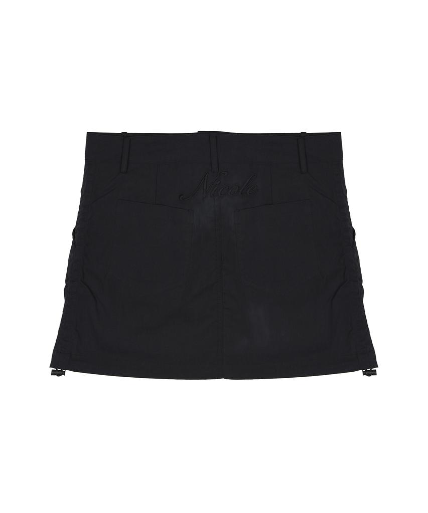 Nigaennikol Nicole Shirring Mini Skirt_Black