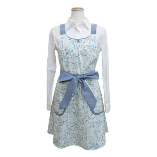 

Medium Floral Print Back Cross Flare Apron BL