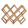 Foldable Wooden Wine Rack Organizer Display Shelf 10 Bottles Capacity