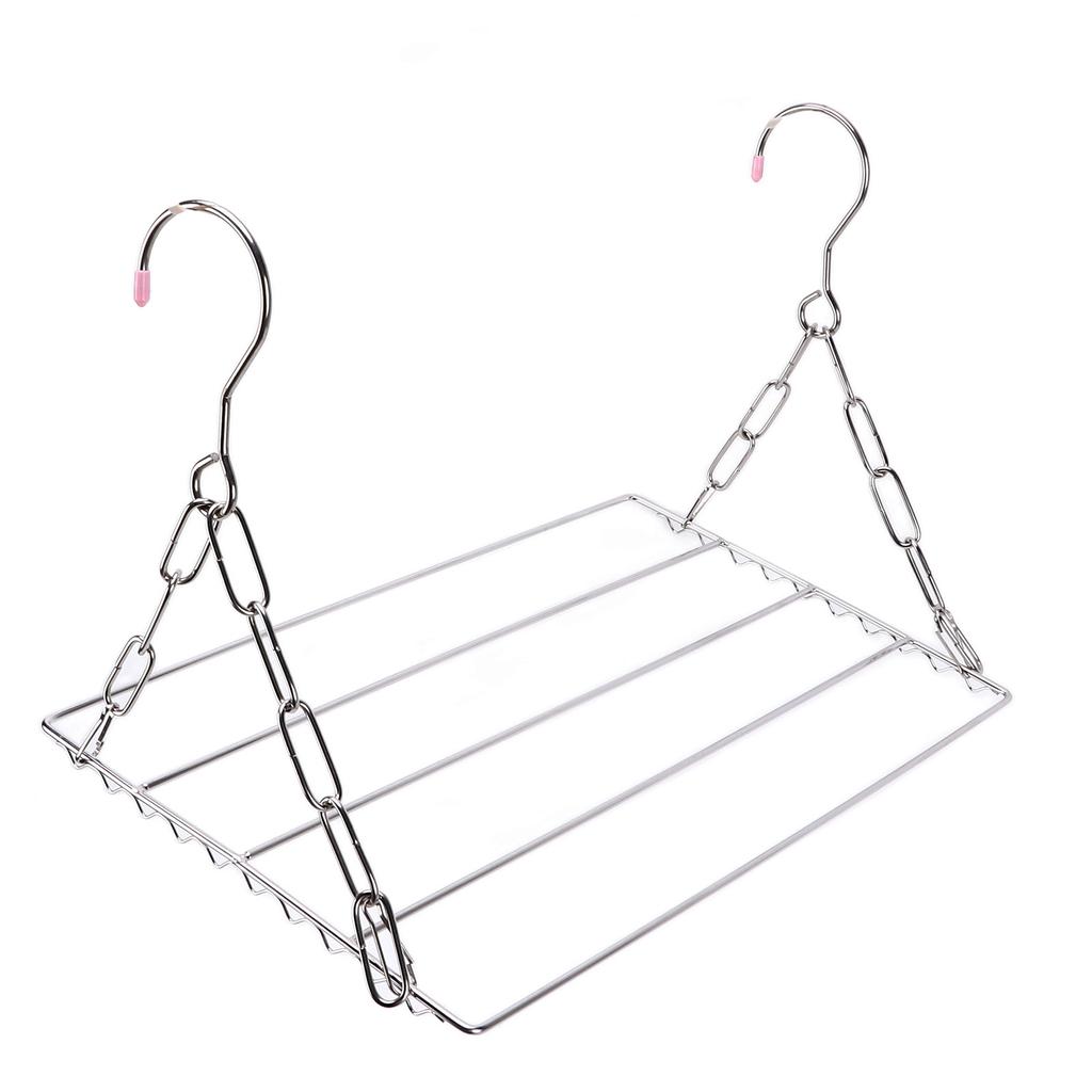 Wäscheständer Edelstahl Multifunktional Hängend Silber Kleiderständer zum Aufhängen von Kleidung Handtüchern Socken