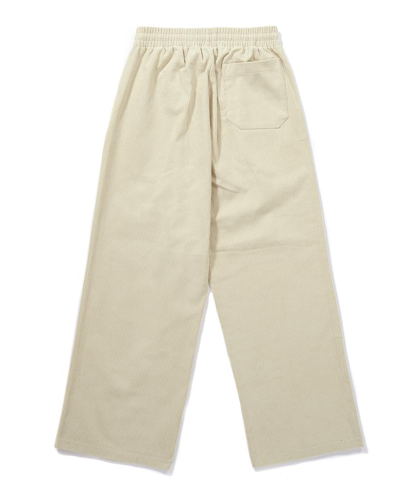 GAKKAI UNIONS One-Pleat Corduroy Pants Cream