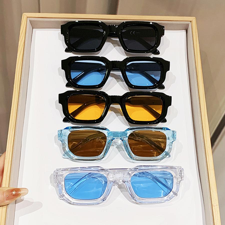 5-Piece Set Fashionable Square Frame Women's Glasses Trendy Color Combo Suitable for Party Costume And Clothing Accessories