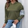 Casual Comfort and Versatility Autumn Sweatshirt Pullover Colorblocking Hooded Sweatshirt Women