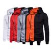 Jaqueta Masculina com Capuz e Fecho de Zíper, Patchwork, Manga Longa, Cordão, Bolsos Laterais, Moletom, Roupa Masculina