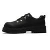 Men's Shoes New Carbon Black Mickey Derby Shoes Niche Original Tooling Thick Sole Heightening Big Head Casual Leather Shoes