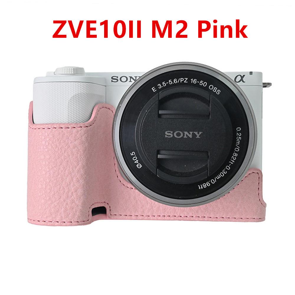 Camera Half Case for Sony A6700 A6400 A6300 A6100 A6000 ZVE10 ZVE10II ZVE10M2 A7R5 A7CII A7C2 Bottom Opening Cover PU Leather
