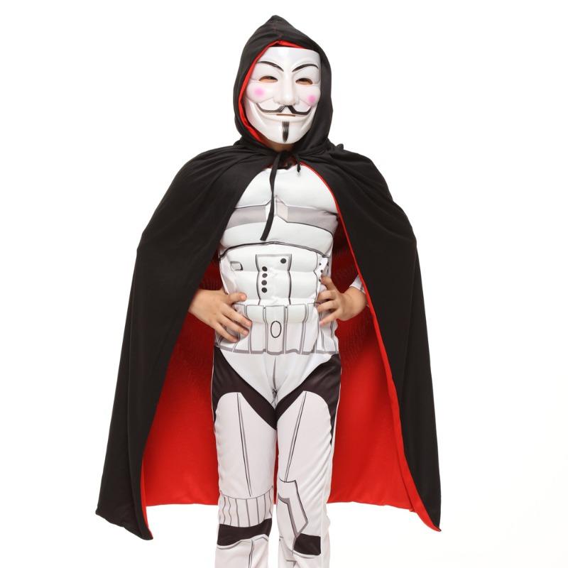 Halloween Costume Adult Child Red Black Cape Male Witch Cape Reaper Vampire