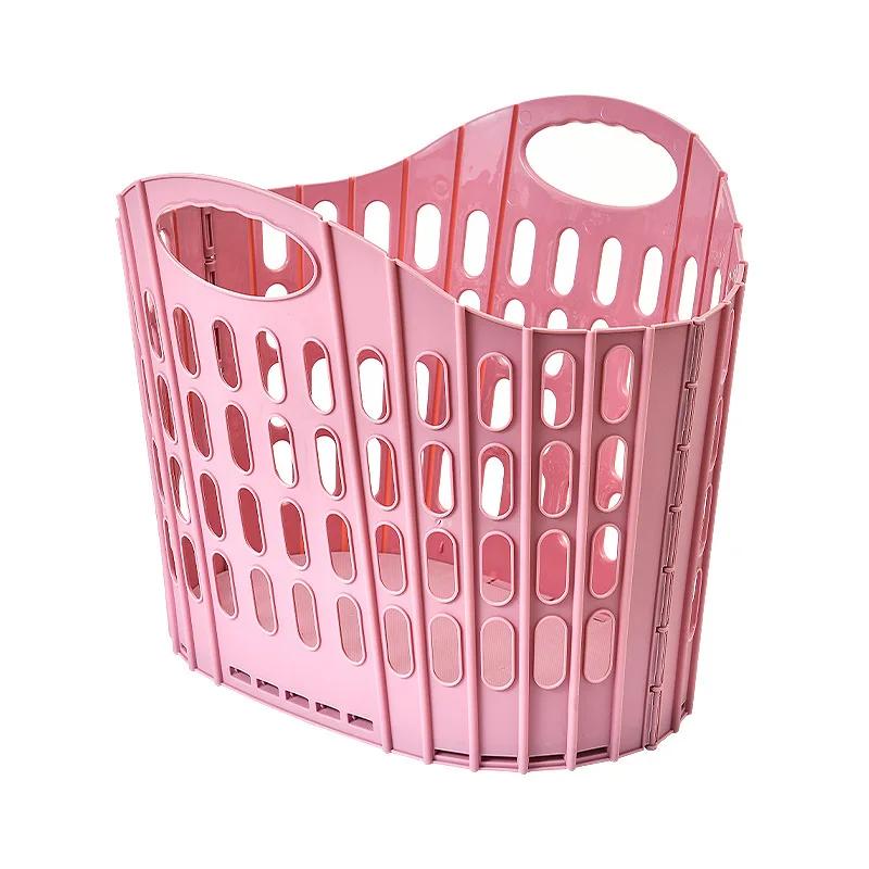 Foldable Wall-mounted Storage Basket High-capacity Laundry Collapsible Dirty Clothes Organizer Durable with Handle for Home