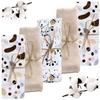 Babyu, Muslin Cotton Burp Cloths Large Delicate 5 Pcs. 39x39 Cm