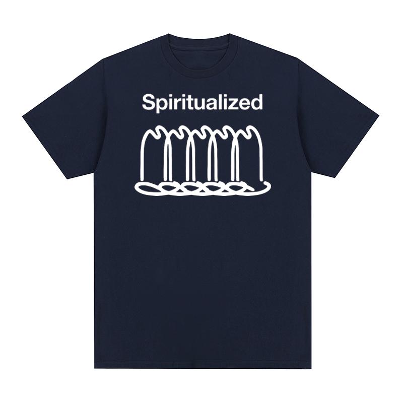 spiritualized Vintage Tshirt Graphic YK Idea Casual Cotton Unisex T shirt New Tee Tshirt Womens Tops