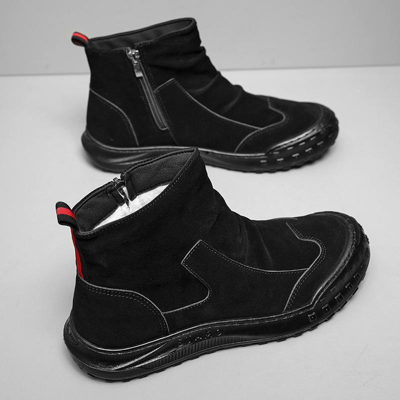 Herrenschuhe Winter 2025 neu wasserdicht, rutschfest und abriebfest Werkzeugschuhe trendige vielseitige Schuhe Herren Freizeit Baumwollschuhe