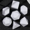 7Pcs/set Plastic Dices Multi-Sided Dices Different Size Blank Polyhedral Dices Kid Educational Toy DIY Board Game Dices