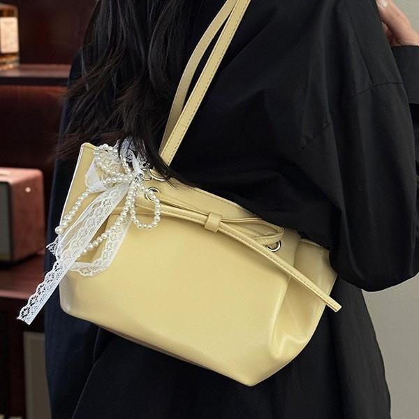 Handbag Women's Fashion Folded Bucket Bag 2025 New Simple Shoulder Women's Bag