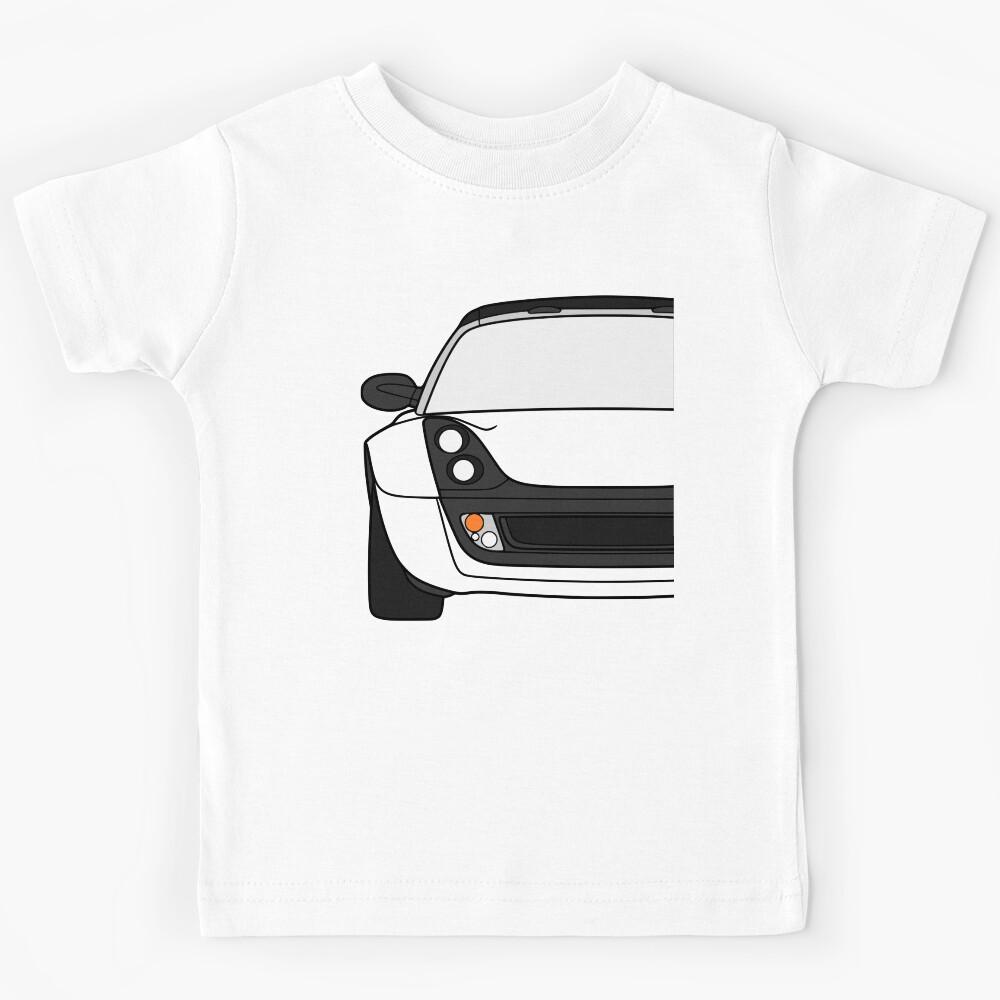 Smart Roadster 2003-2007 black lined art with colored parts Kids T-Shirt 170