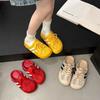Baotou Half Slippers Women Wear New Spring Retro Comfortable Women's Platform Without Heels Lazy Shoes