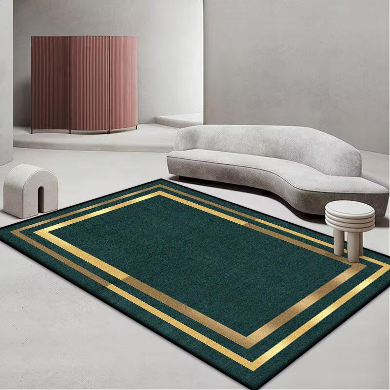 

Современный большой ковер для гостиной с золотой каймой, мягкий складной ковер для спальни, легко чистящийся нескользящий коврик для детей, машинная стирка 60*90cm