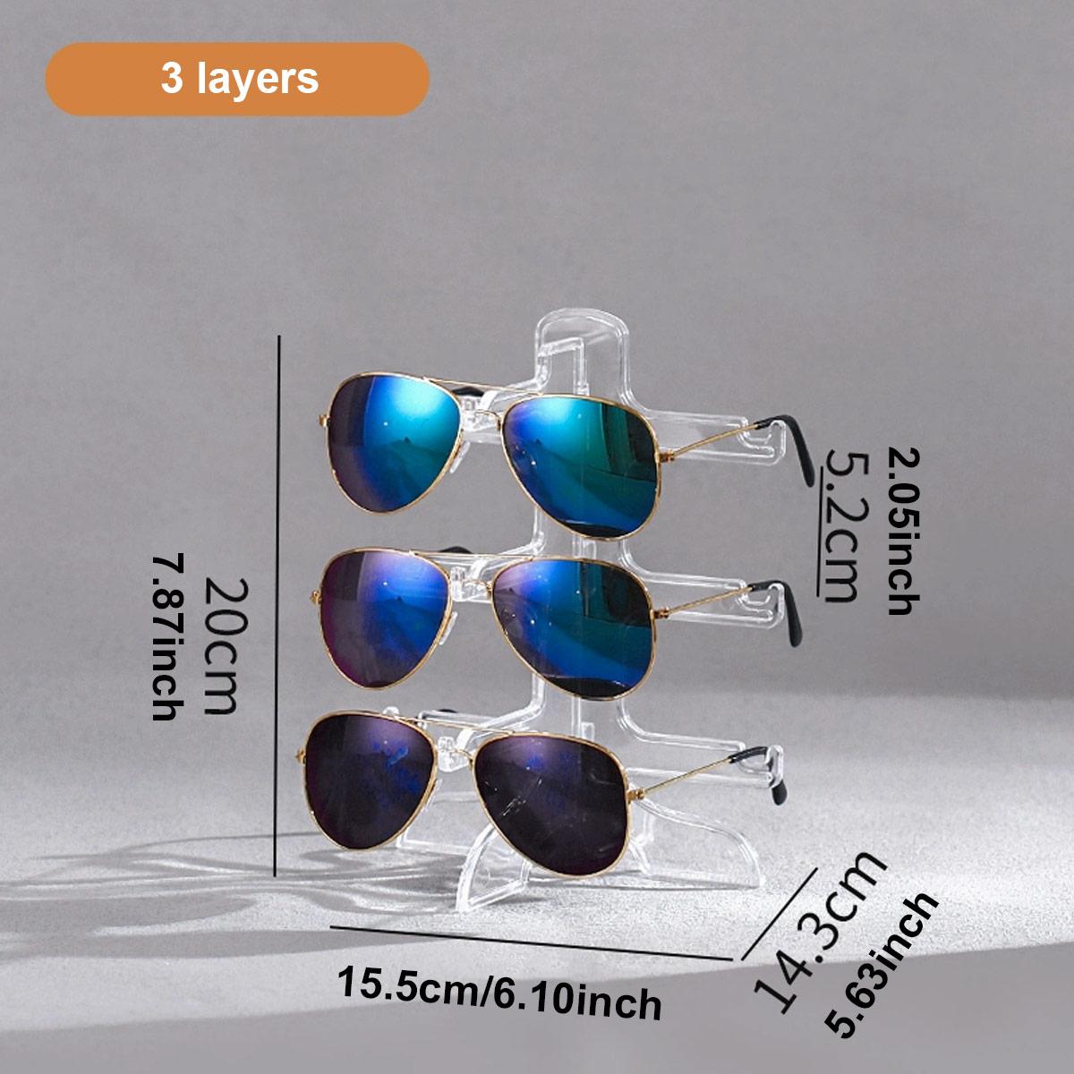 

1pc Transparent multi-layer eyeglass frame, sunglasses display frame, desktop storage frame, minimalist storage frame