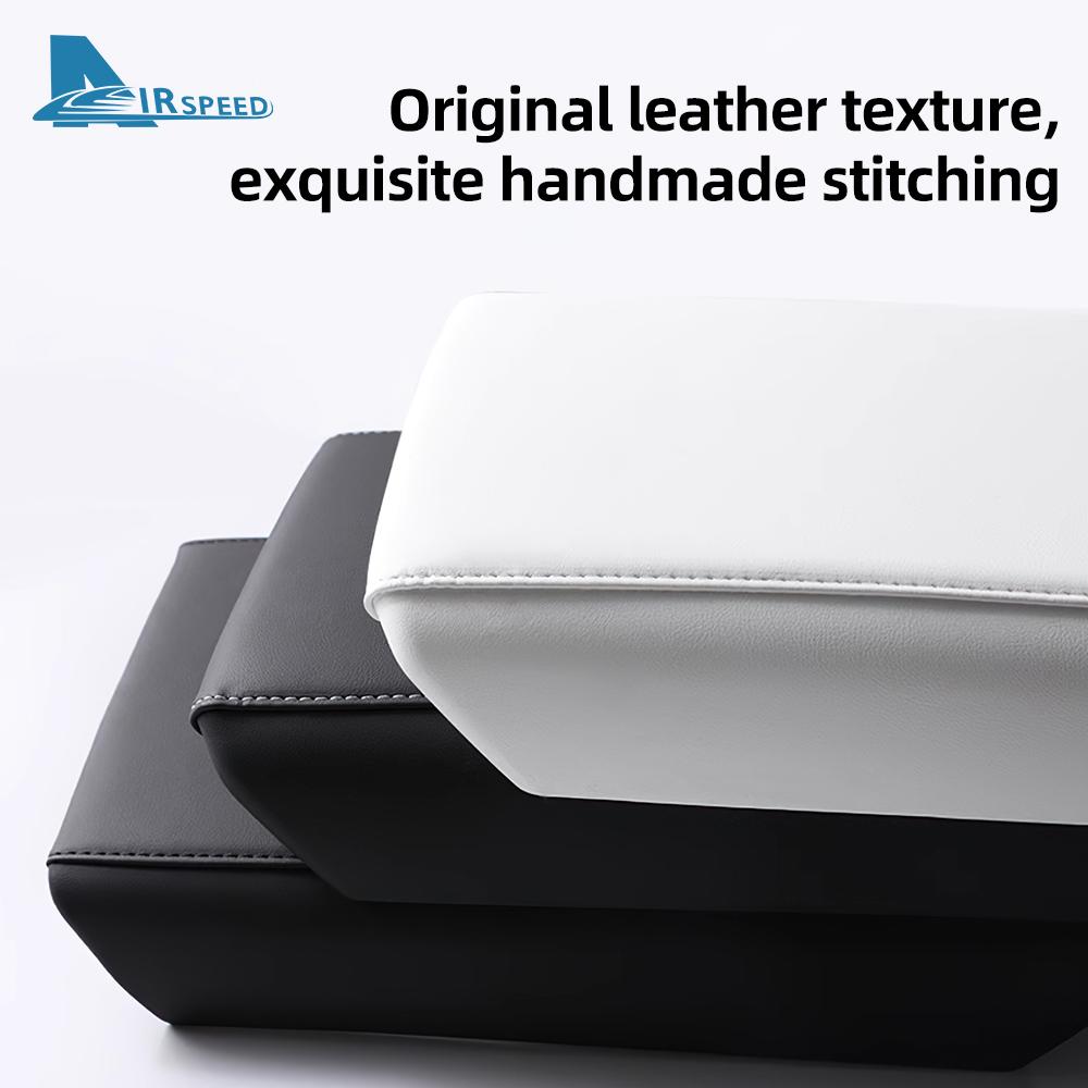 Leather Armrest Box Protective ABS Cover For Tesla Model Y Juniper 2025-2020 Model 3 Highland 2025-2018 Arm Rest Lid Accessories