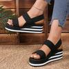 Fashion Women Sandals 2025 Summer Fashion Platform High Heels Beach Sandals Women Comfortable Wedge Shoes Outdoor Soft Soled Women Shoes
