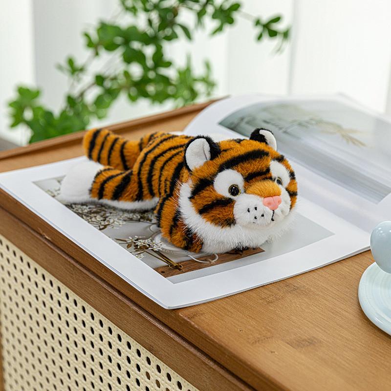 Plush Tiger Handheld Toy For Kids Gift Soft Animal Doll Collectible