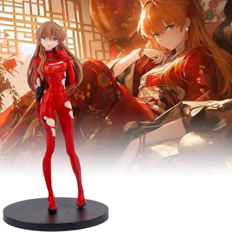 Beautiful Girl Series Eva Long Hair Red Outfit Asuka And Standing Rei Ayanami Figure Model For Anime Collectors