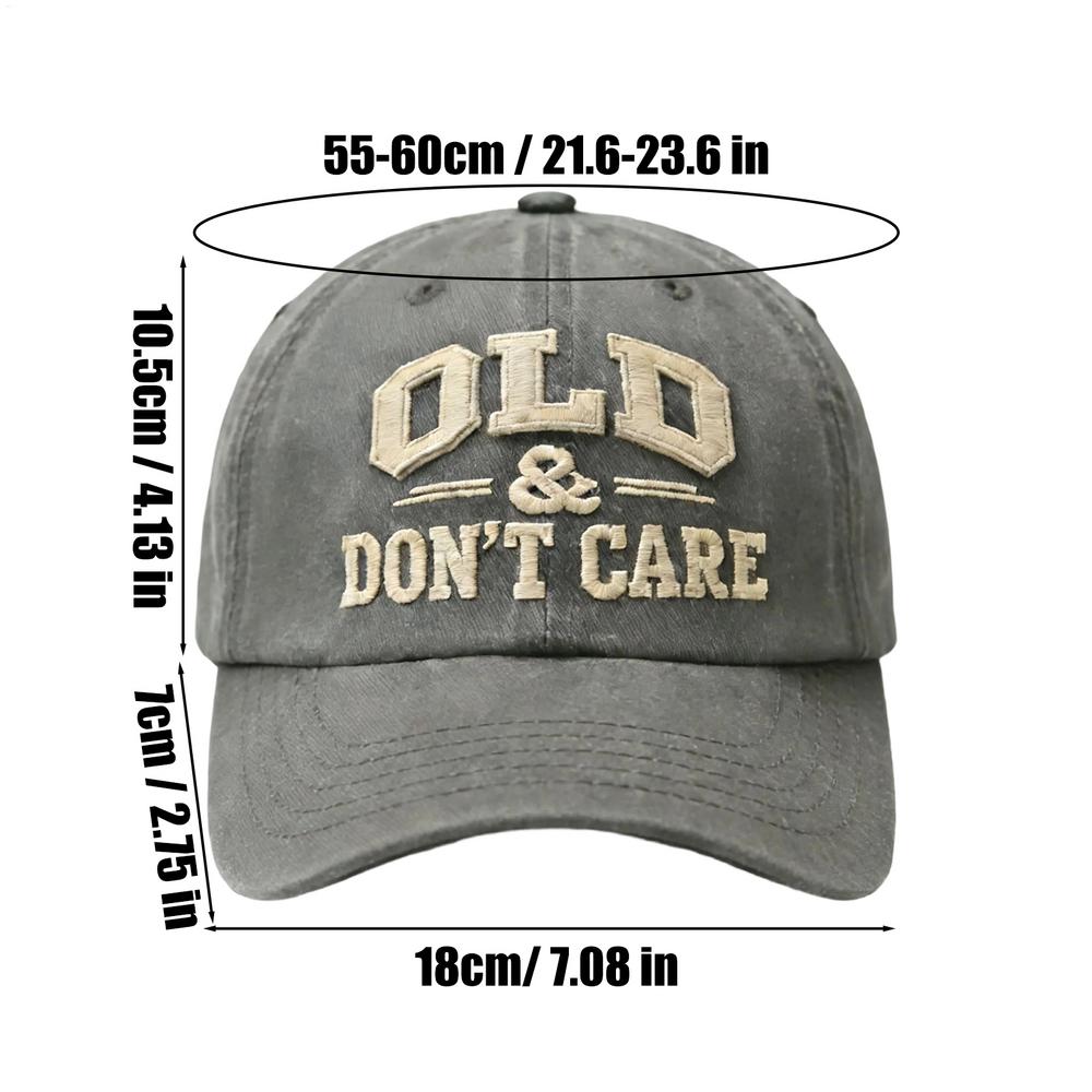 Baseball Caps Letter OLD Dont Care Embroidery Retro Washed Cotton Baseball Cap For Men Women Snapbacks Outdoor Sport Sun Hat