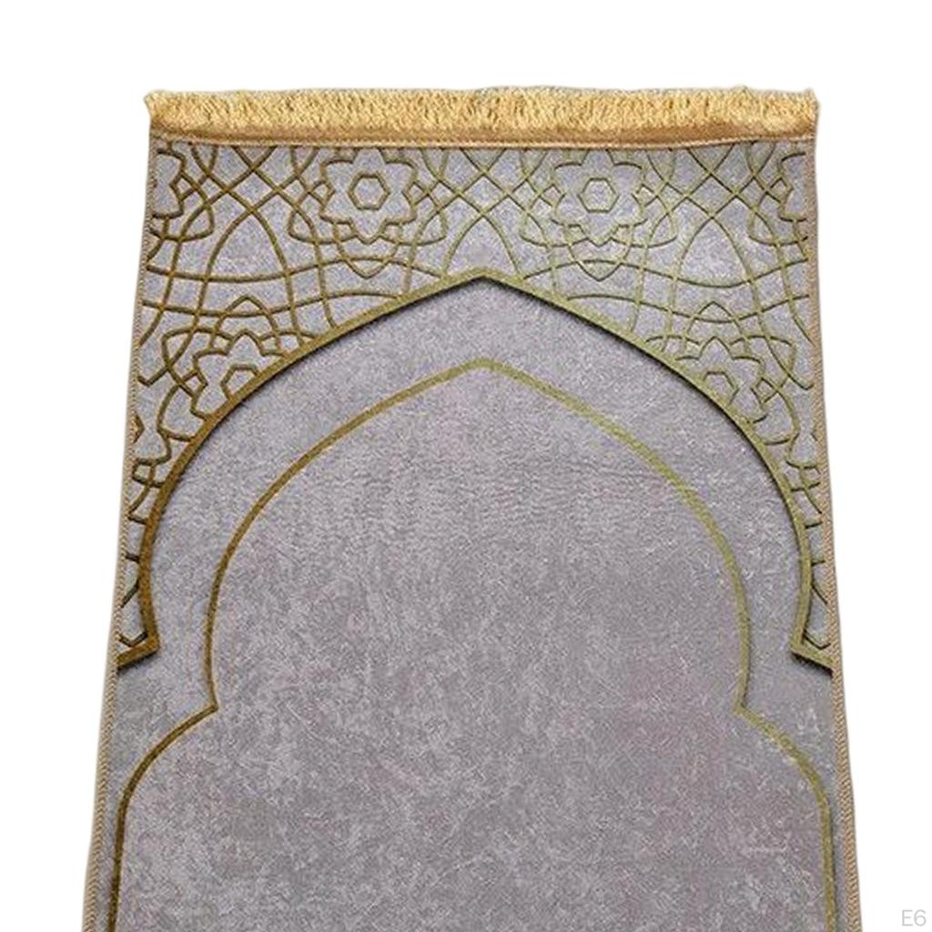 Classic Prayer Rug Embroidered Ramadan Gift Wedding Decor for Eid Hallway Camping