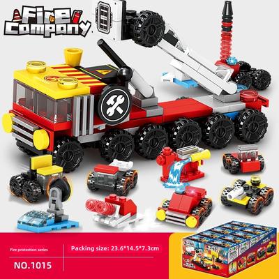 Fire Truck Building Blocks Police Car Aircraft Tank Warship Car Robot Building Bricks Engineering Car Children's Toys