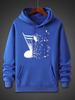 Broken Flying Notes Art Print Men's Hoodie Soft Running Hoodie Casual Autumn and Winter Streetwear Unisex Loose Fleece Hoodie