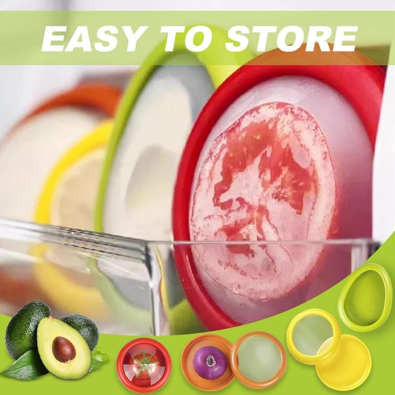 Portable Stackable Silicone Food Storage Container Set Fruit Veg Fresh Keeping Box Leak Proof For Fridge BPA Free Food Grade HD