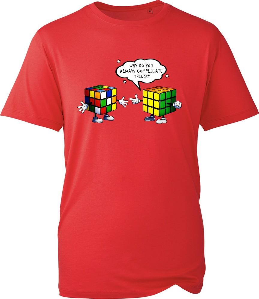Kids Boys Rubiks Cube TShirt Why Do You Always Complicate Things Tee Top S
