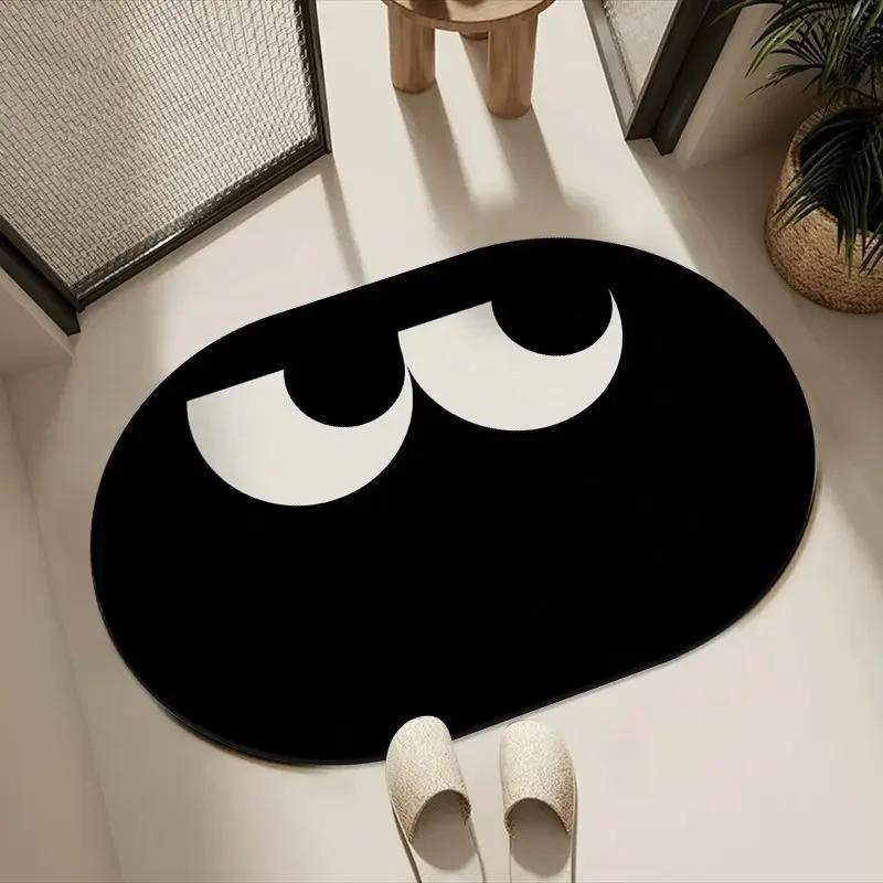 Cartoon Diatomeenerde Badezimmerbodenmatte Toilette Toilettentür rutschfeste Fußmatte Haushalt schmutzabweisend saugfähig schnelltrocknende Matte