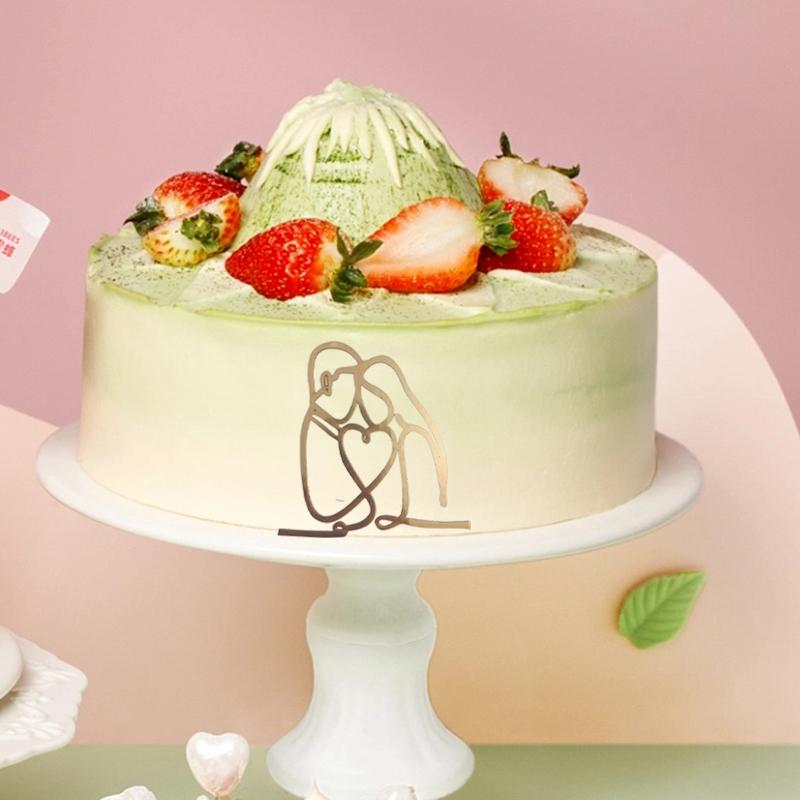 Акрилове Мінімалістичне Мистецтво Обличчя Леді Топпер для Торта Дівчинка З Днем Народження Прикраса для Торта Весільні Топпери для Торта Приладдя для Вечірки